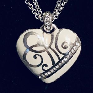 Brighton Portofino White Heart Necklace